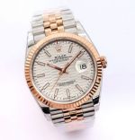 (EW) Rolex Datejust 36 EWF 3235 Watch Two Tone Rose Gold Silver Motif Face